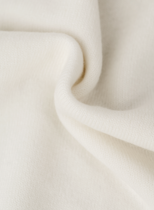 Pull demi-zip en laine et cachemire