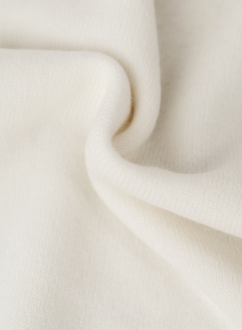 Half-zip trui in wol cashmere | FULL_WIDTH | Wit