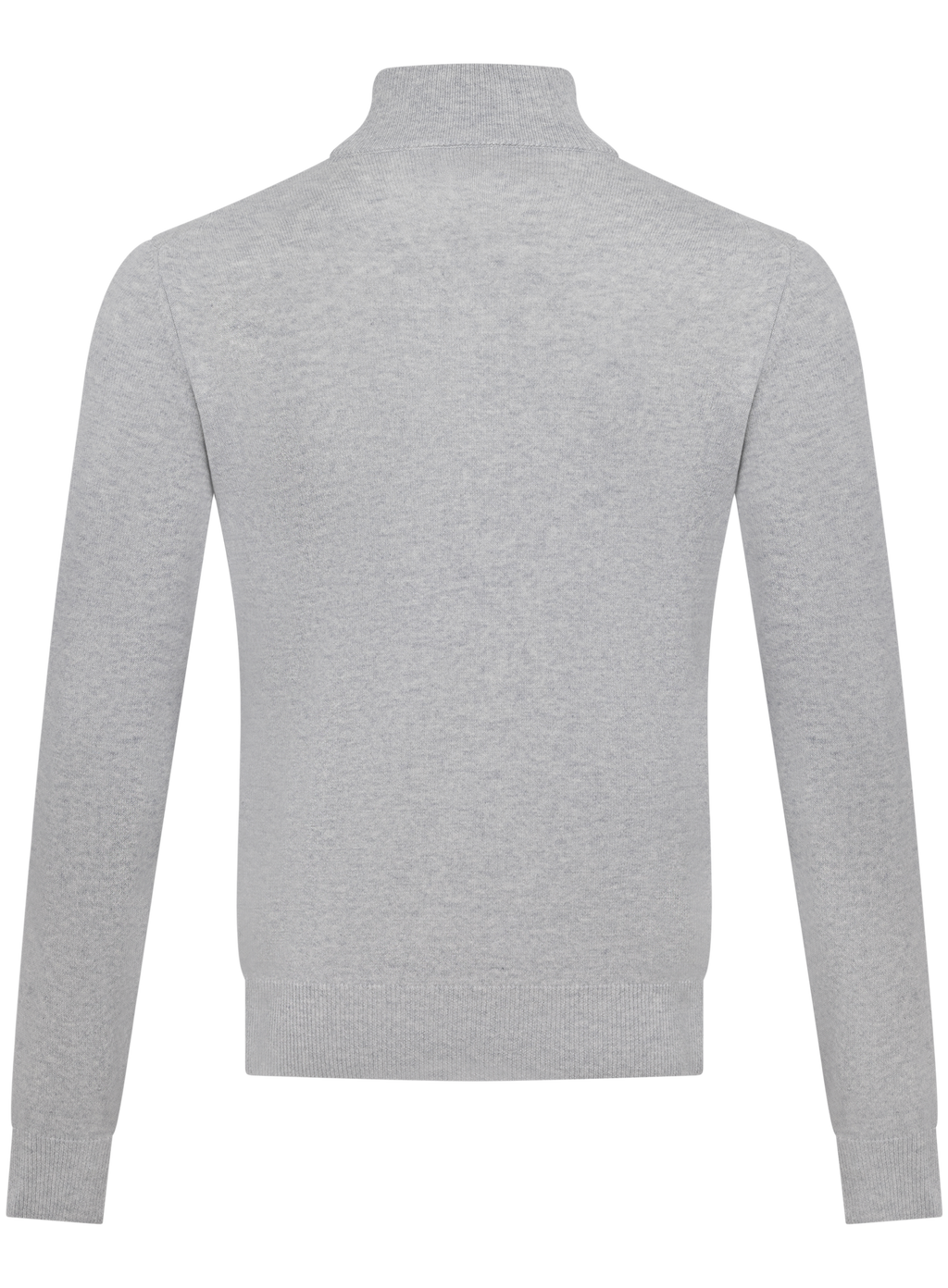 Half-zip trui in wol cashmere | L.Grijs