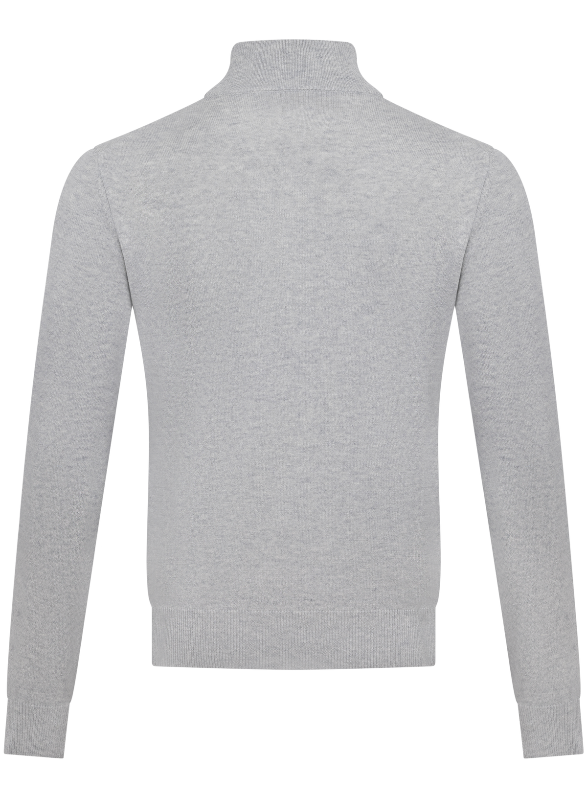 Half-zip trui in wol cashmere | L.Grijs