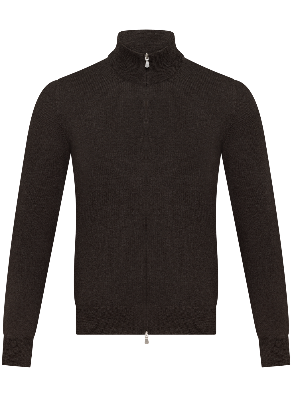 Half-zip trui in wol cashmere | D.Bruin