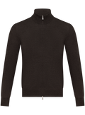 Half-zip trui in wol cashmere | D.Bruin