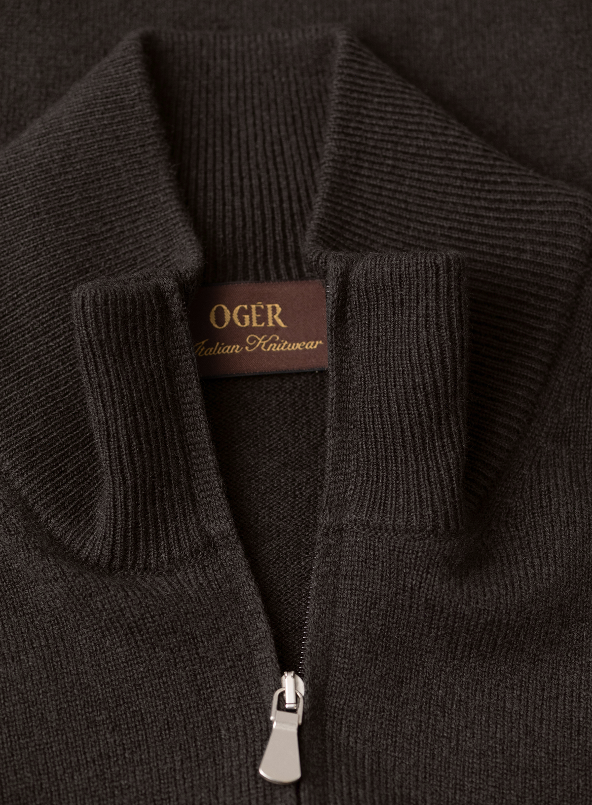 Half-zip trui in wol cashmere | FULL_WIDTH | D.Bruin