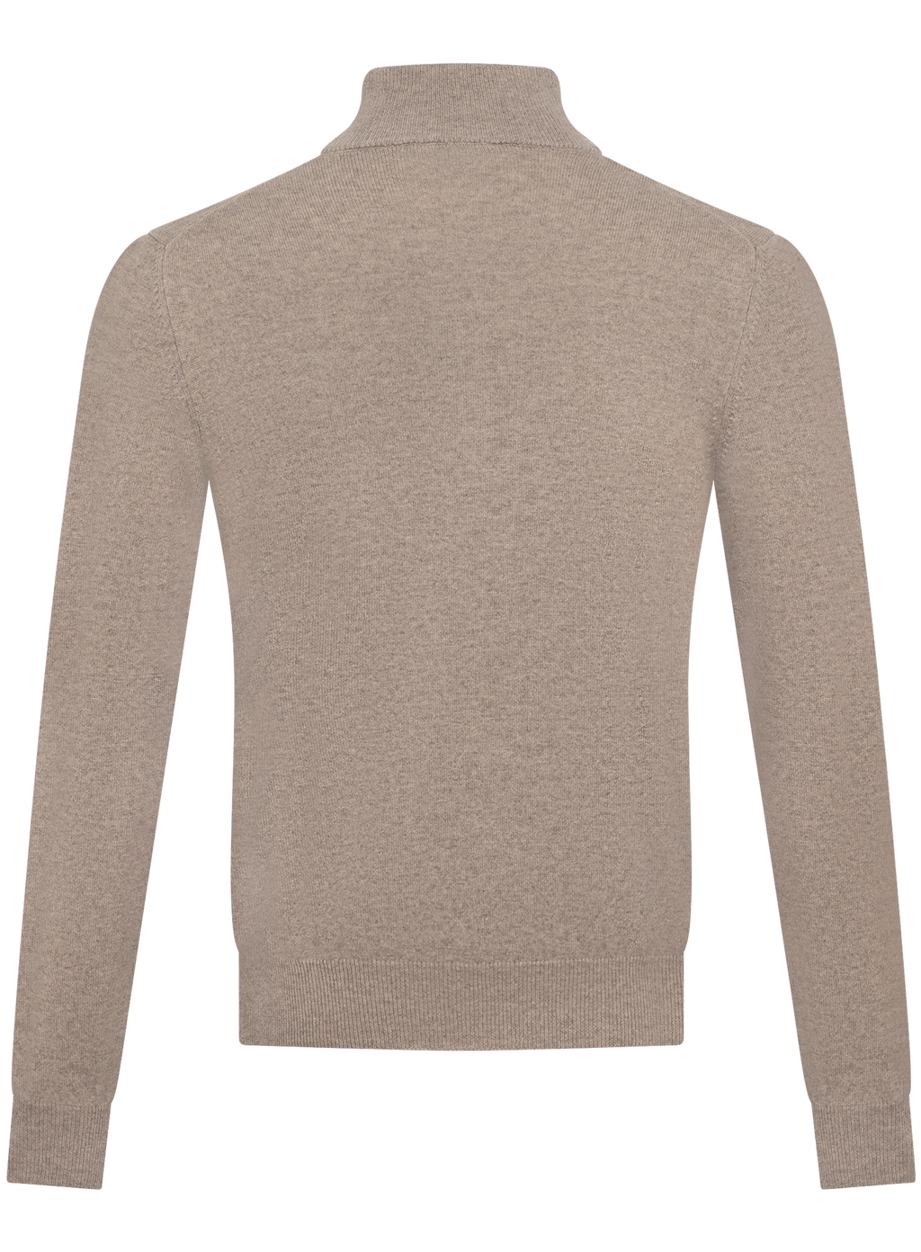 Half-zip trui in wol cashmere | Beige