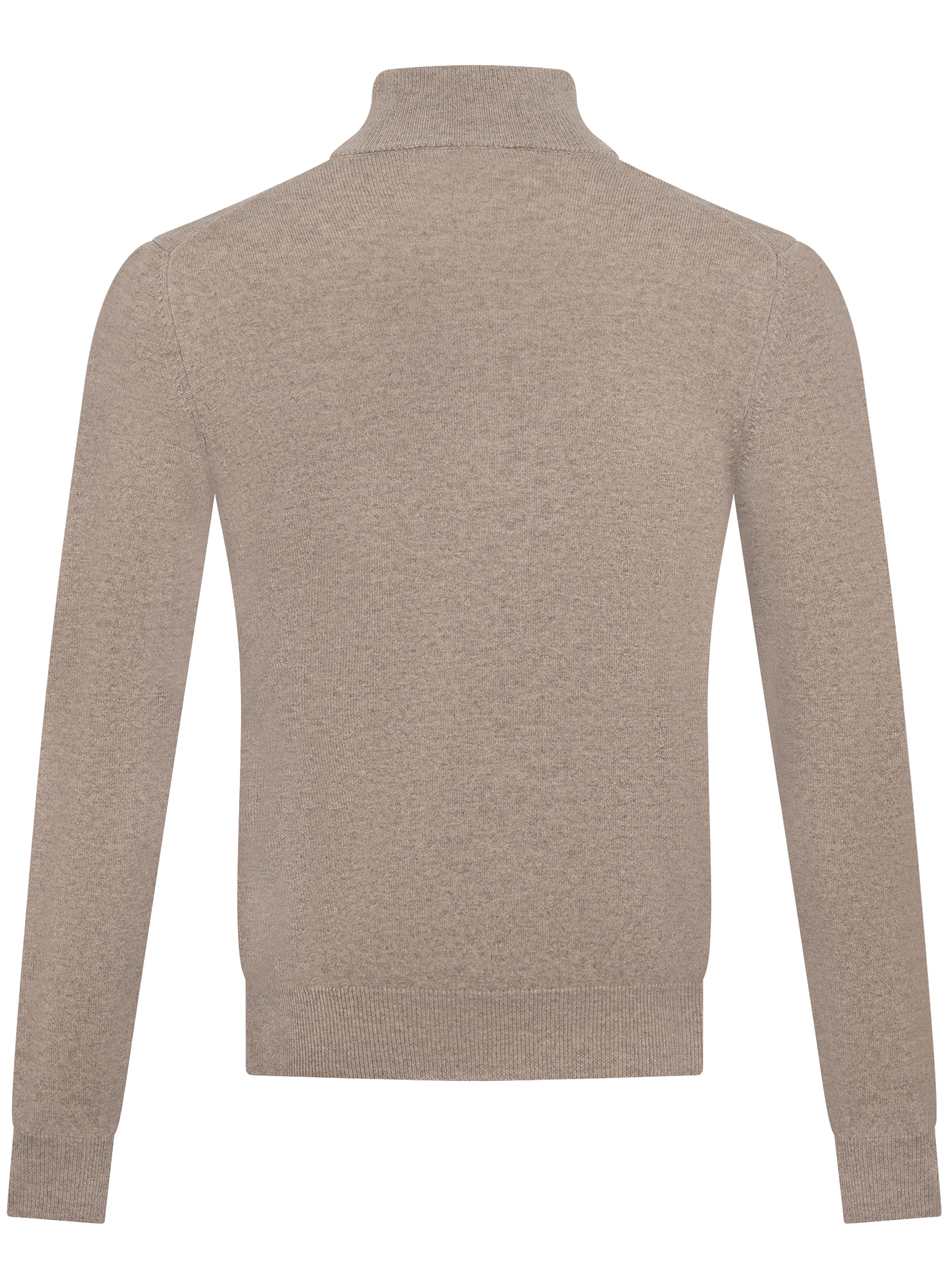 Half-zip trui in wol cashmere | Beige