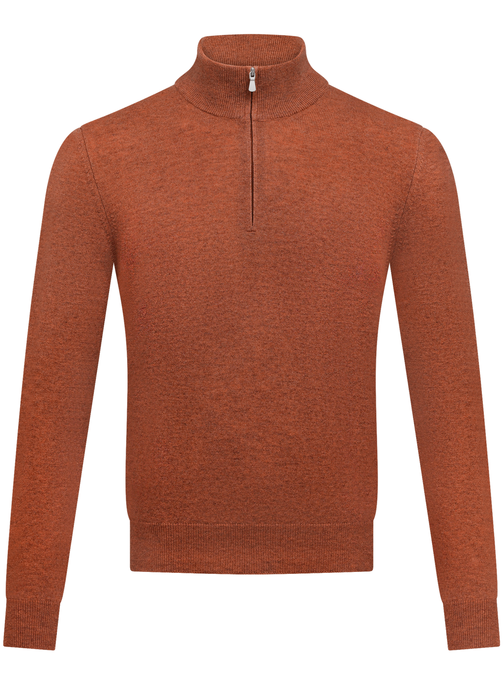 Half-zip trui in wol cashmere | Oranje