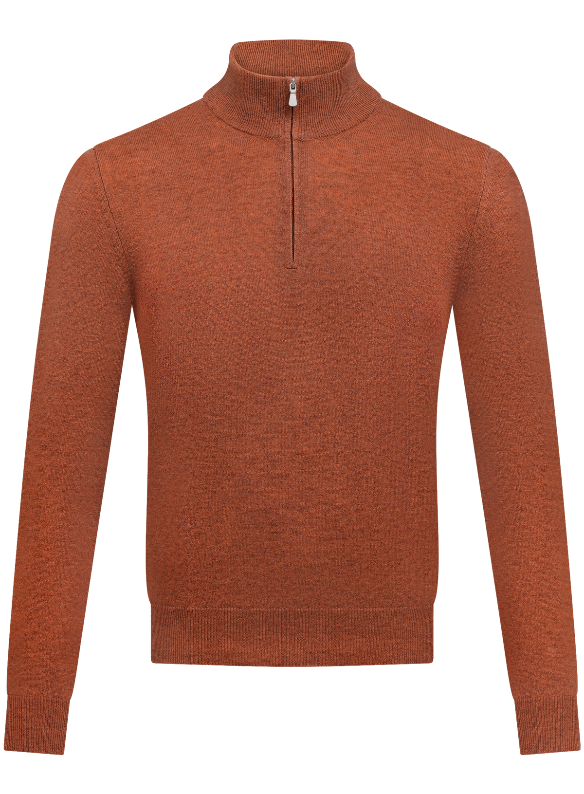 Half-zip trui in wol cashmere | Oranje