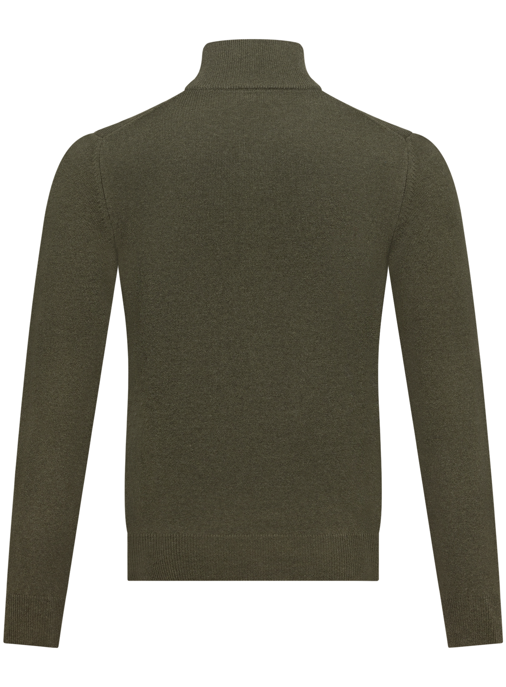Half-zip trui in wol cashmere | Groen