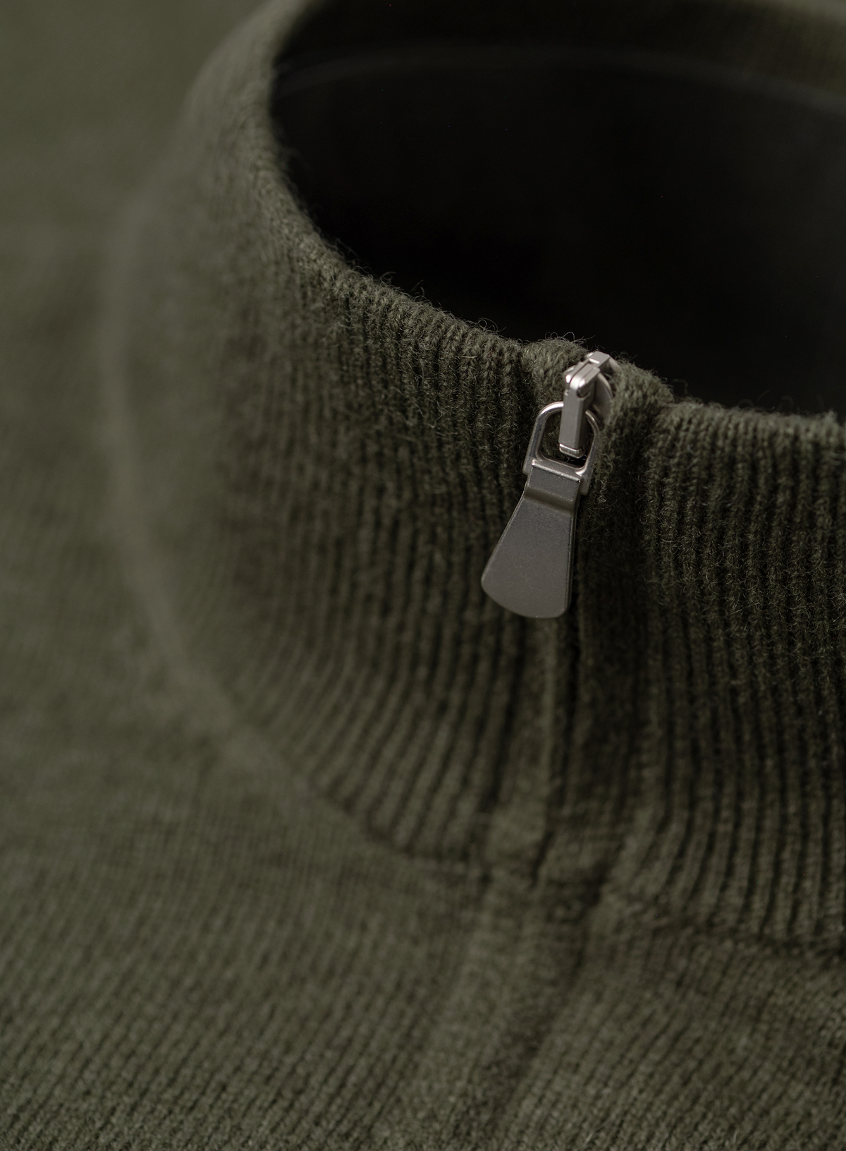 Half-zip trui in wol cashmere | FULL_WIDTH | Groen