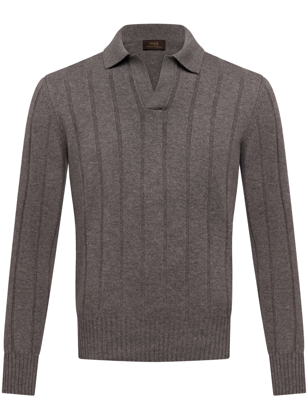 Polo in wol cashmere | TAUPE BRUIN