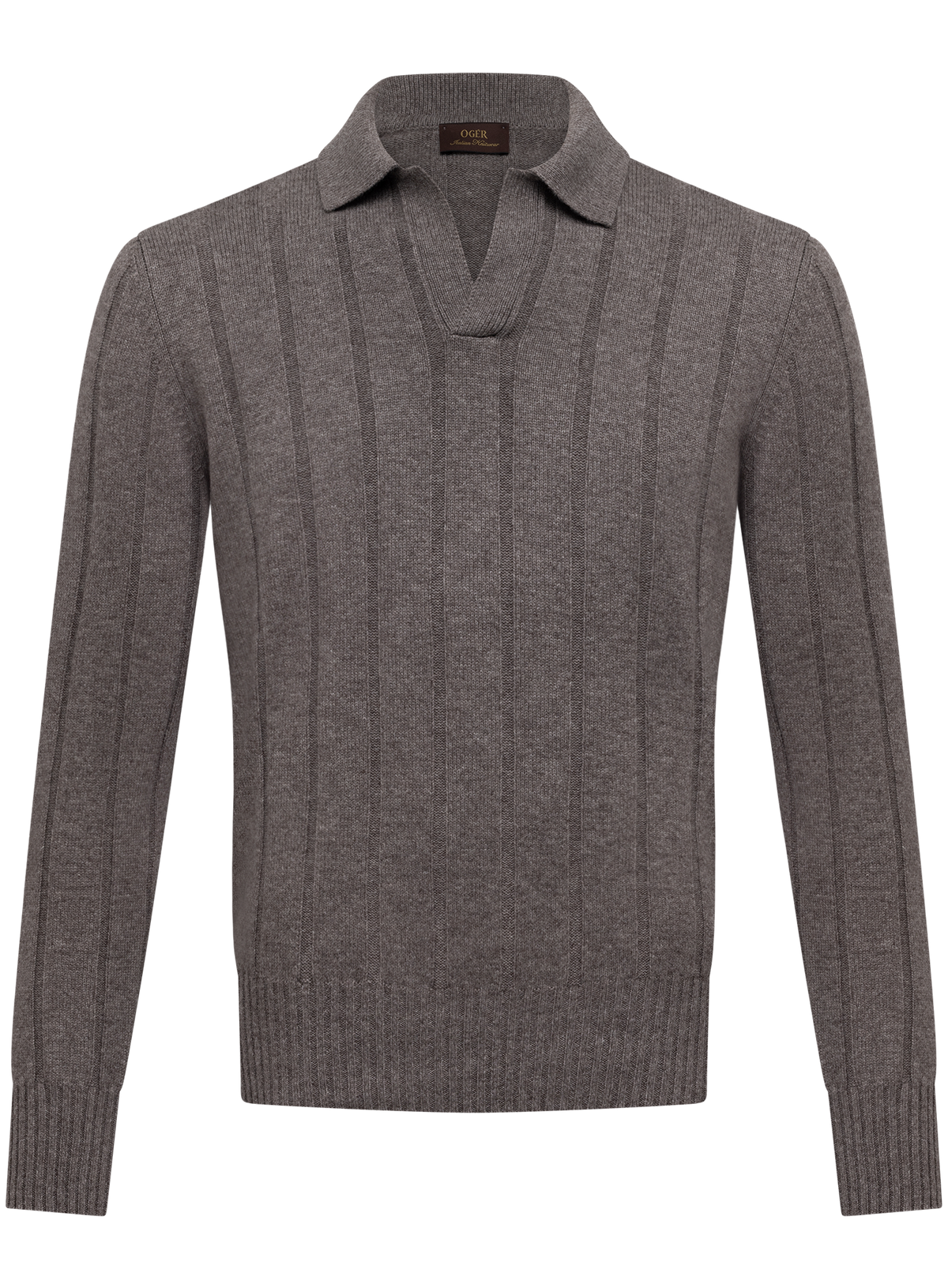 Polo in wol cashmere | TAUPE BRUIN