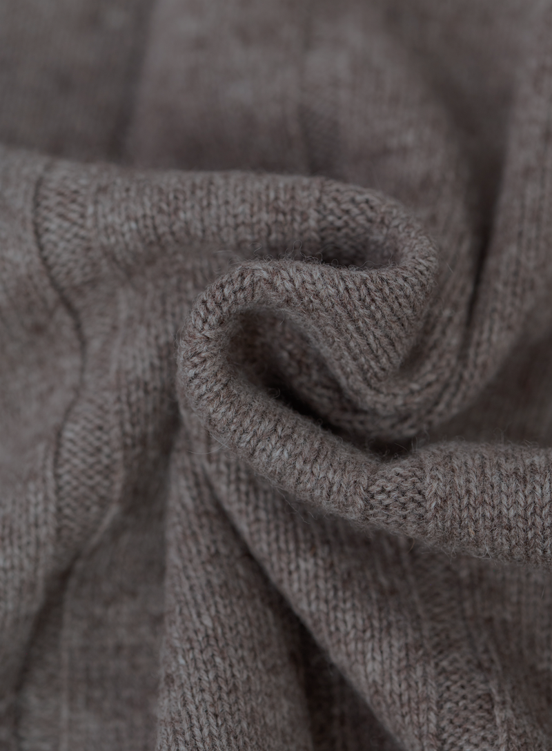 Polo in wol cashmere | FULL_WIDTH | TAUPE BRUIN
