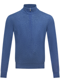 Half-zip trui in wol cashmere | L.Blauw