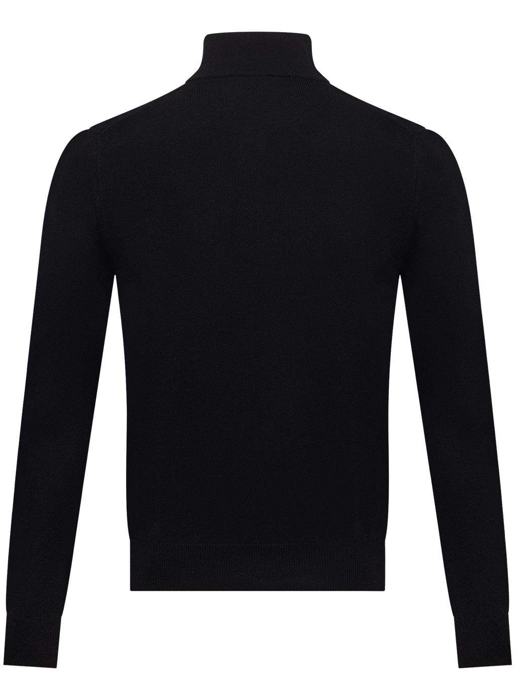 Half-zip trui in wol cashmere | Zwart