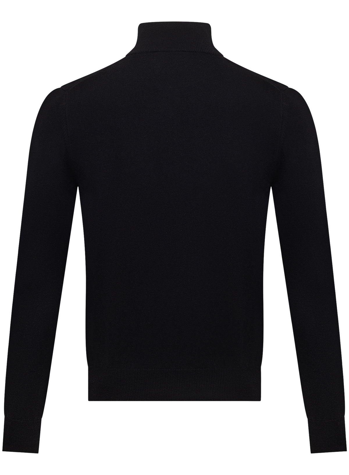 Half-zip trui in wol cashmere | Zwart