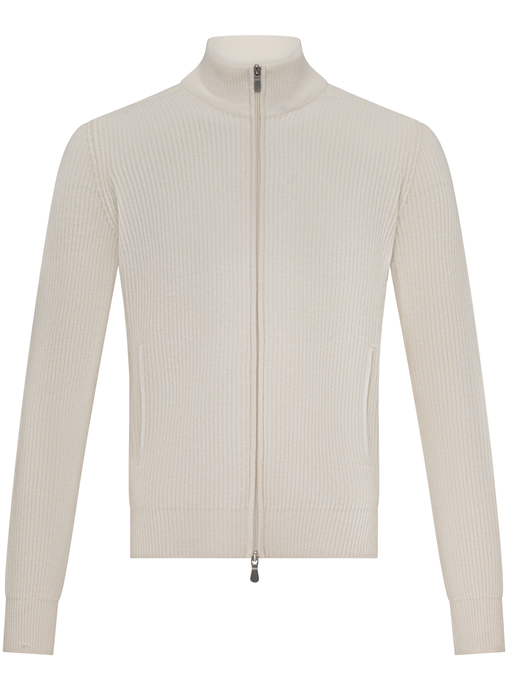 Ritsvest in wol cashmere | Wit