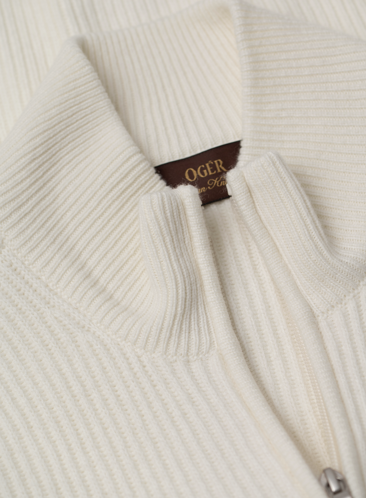 Ritsvest in wol cashmere | FULL_WIDTH | Wit