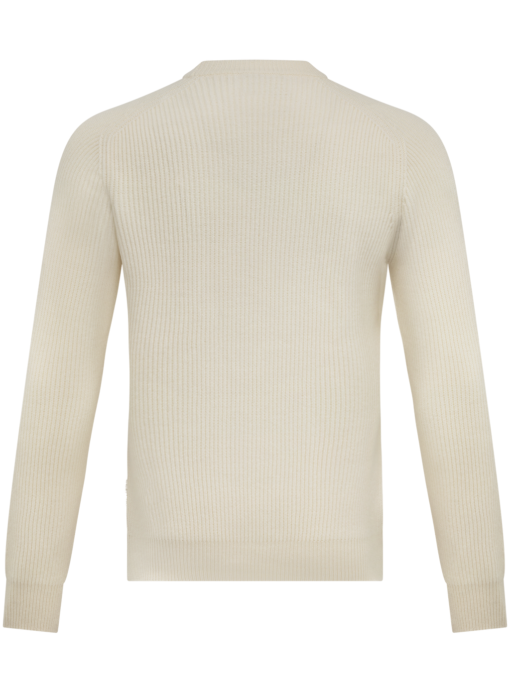 Ribgebreide crewneck van scheerwol en cashmere | Wit