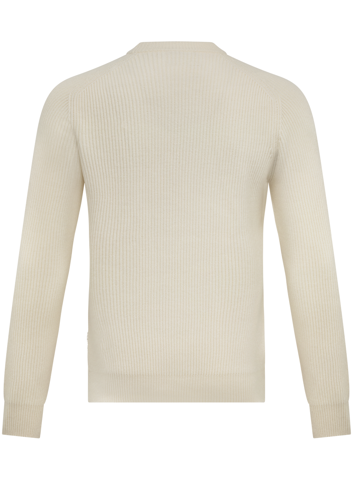 Ribgebreide crewneck van scheerwol en cashmere | Wit