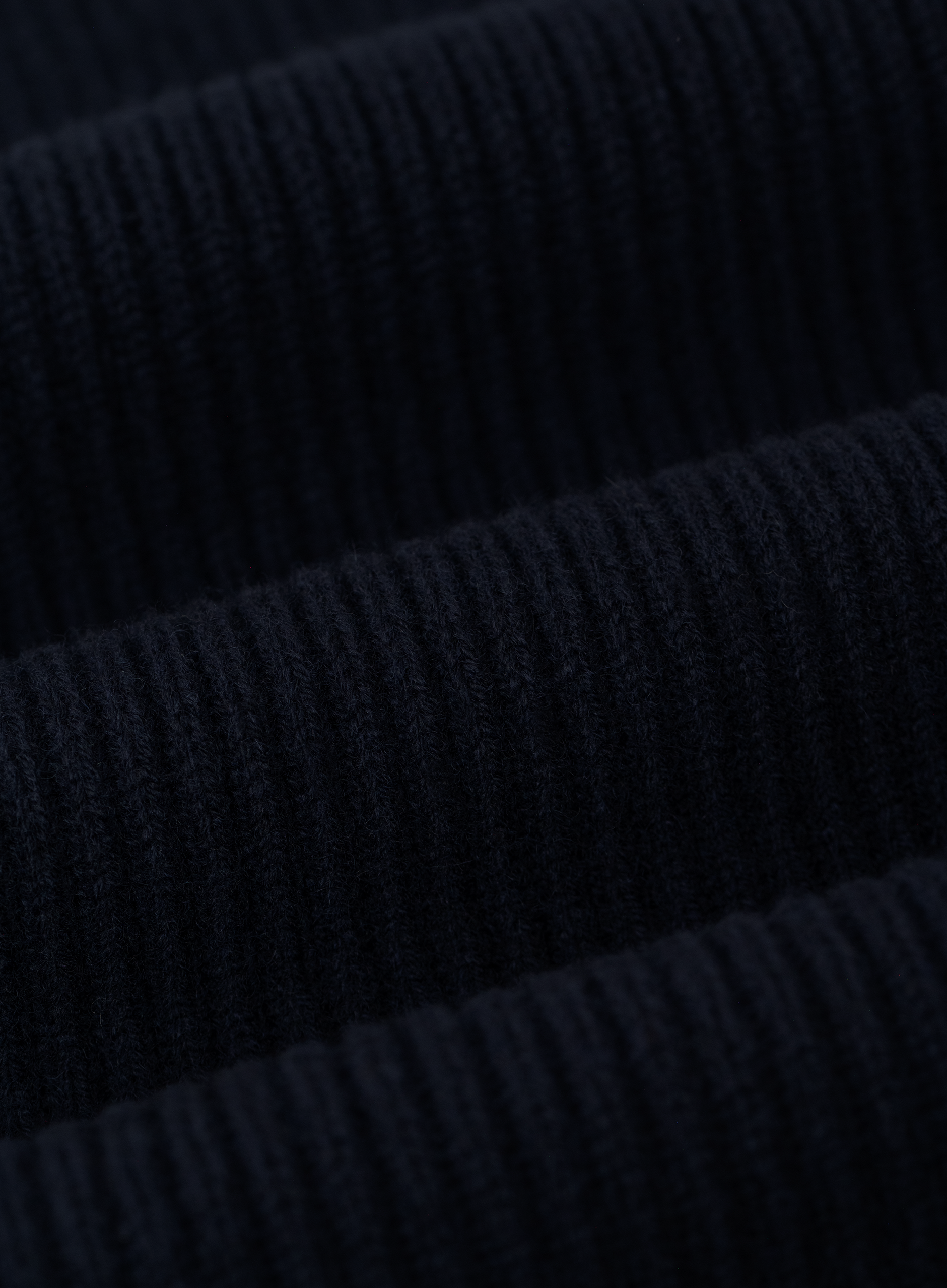 Ribgebreide crewneck van scheerwol en cashmere | FULL_WIDTH | BLUE NAVY