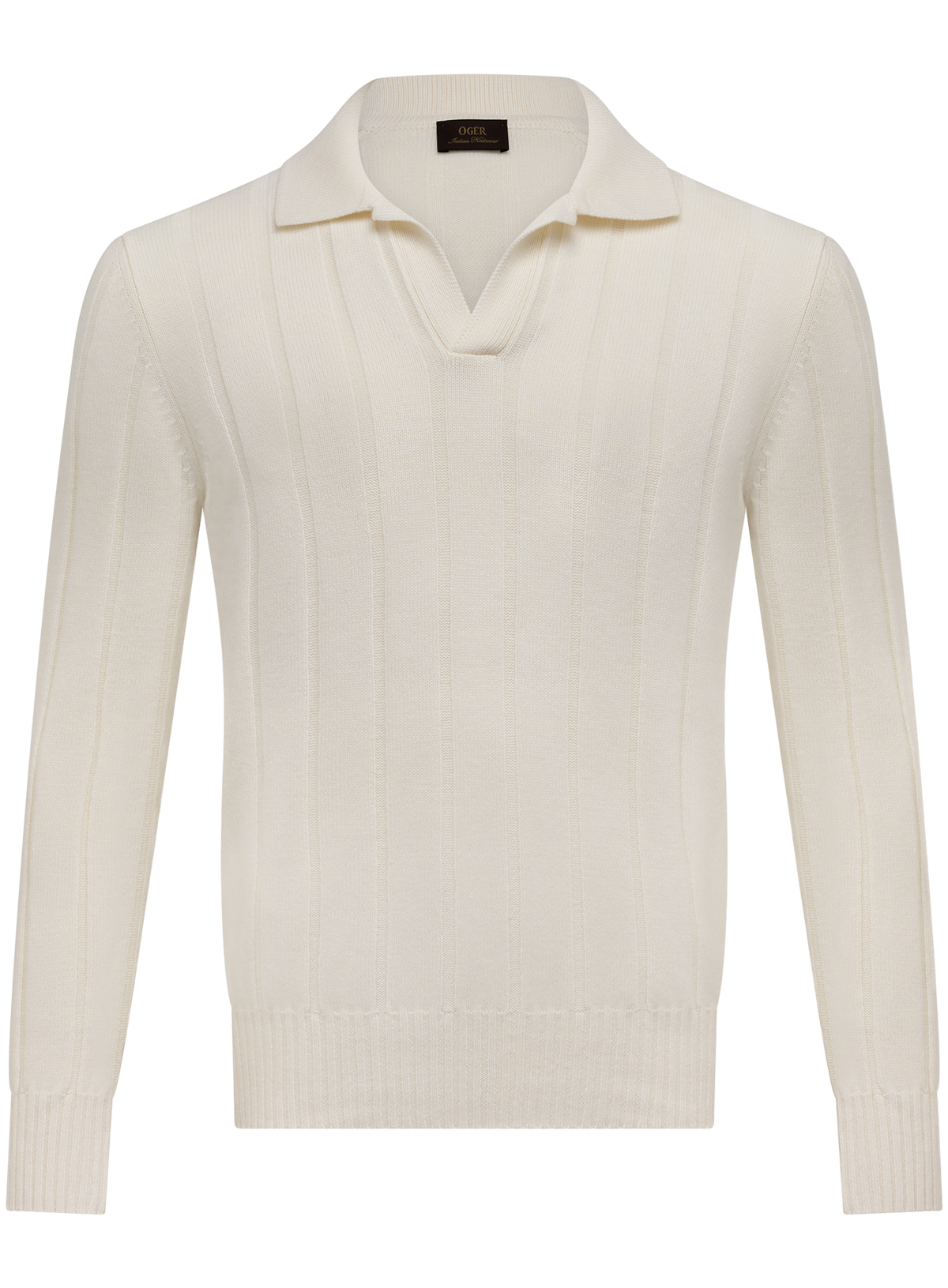 Polo in wol cashmere | Wit