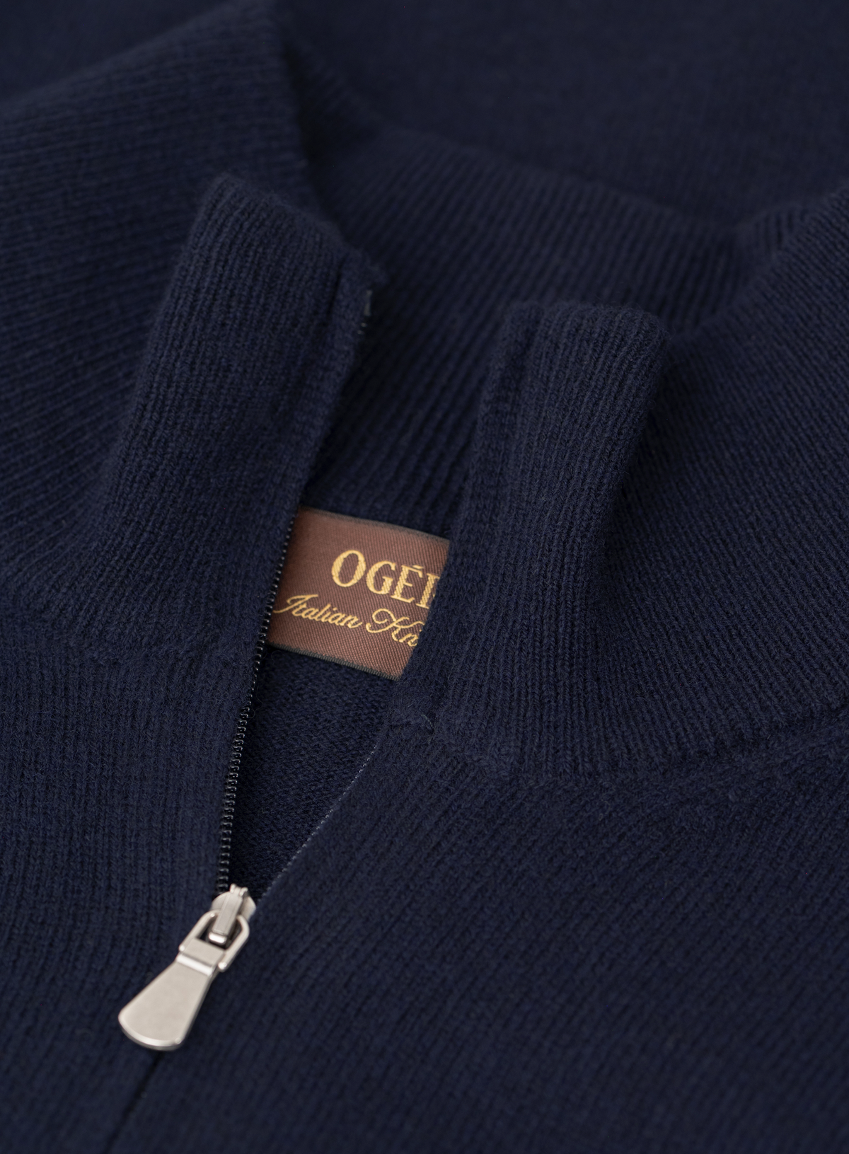 Half-zip trui in wol cashmere | FULL_WIDTH | BLUE NAVY