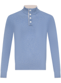 Trui met knoopsluiting in wol | L.Blauw