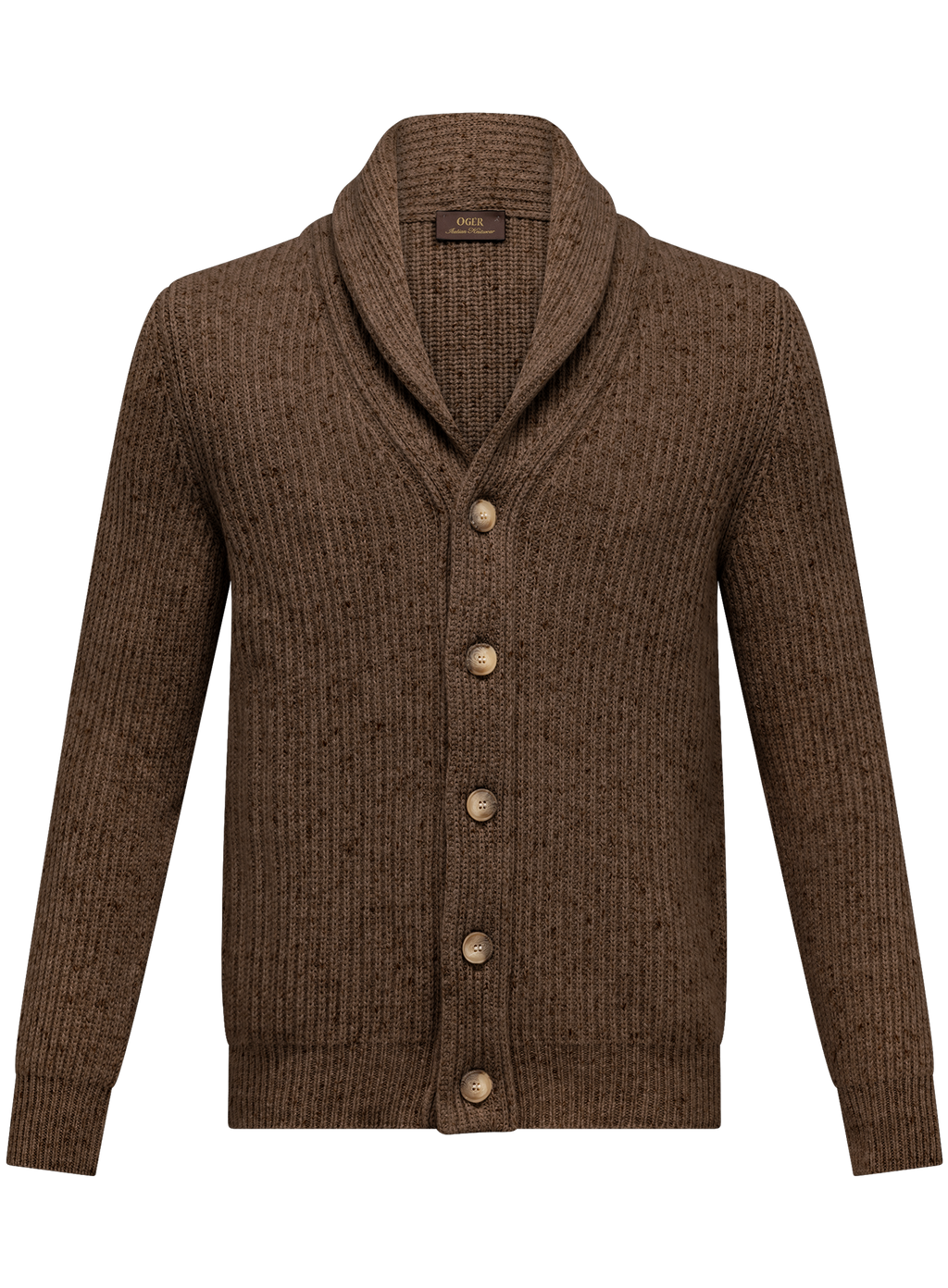 Knoopvest in wol cashmere | TAUPE