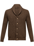 Knoopvest in wol cashmere | TAUPE