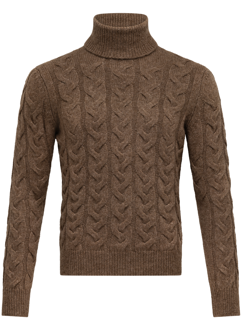 Coltrui van scheerwol met kabelmotief