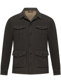 Field jacket in wol | Groen