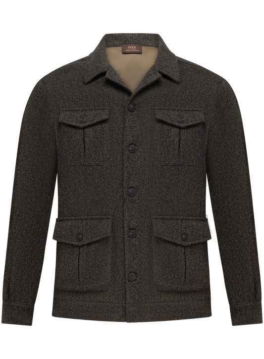 Field jacket in wol