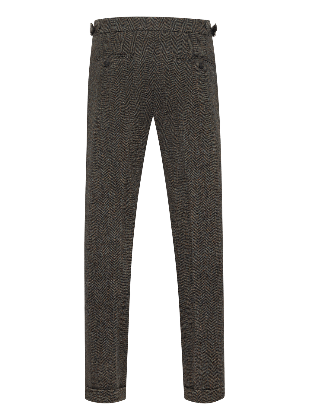 Bandplooi pantalon in wol | Groen