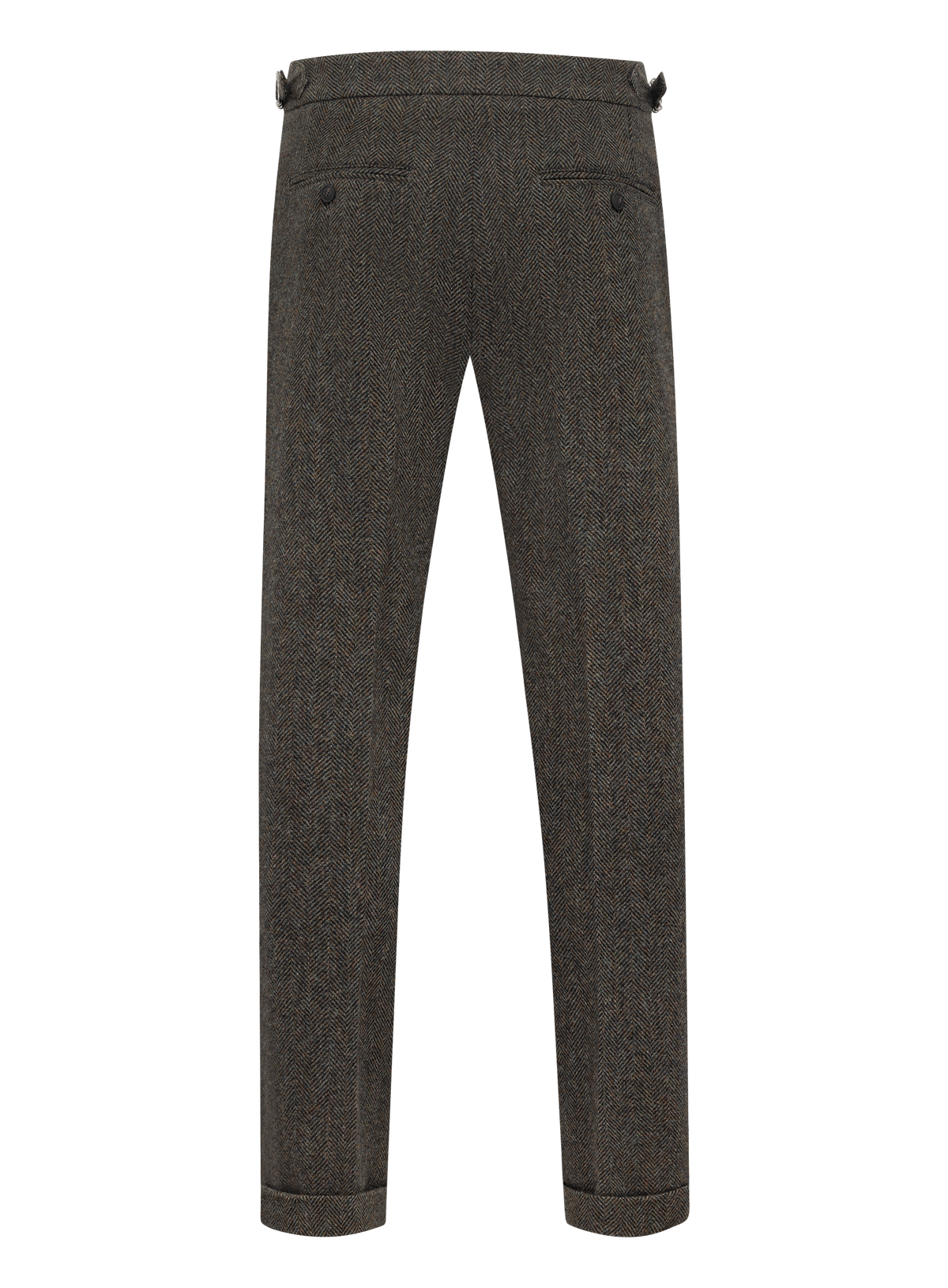 Bandplooi pantalon in wol | Groen
