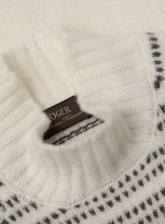 Wool mock neck sweater