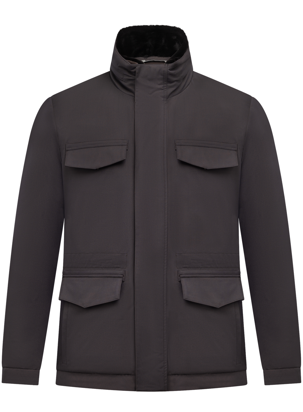 Field jacket in technische stof | Bruin