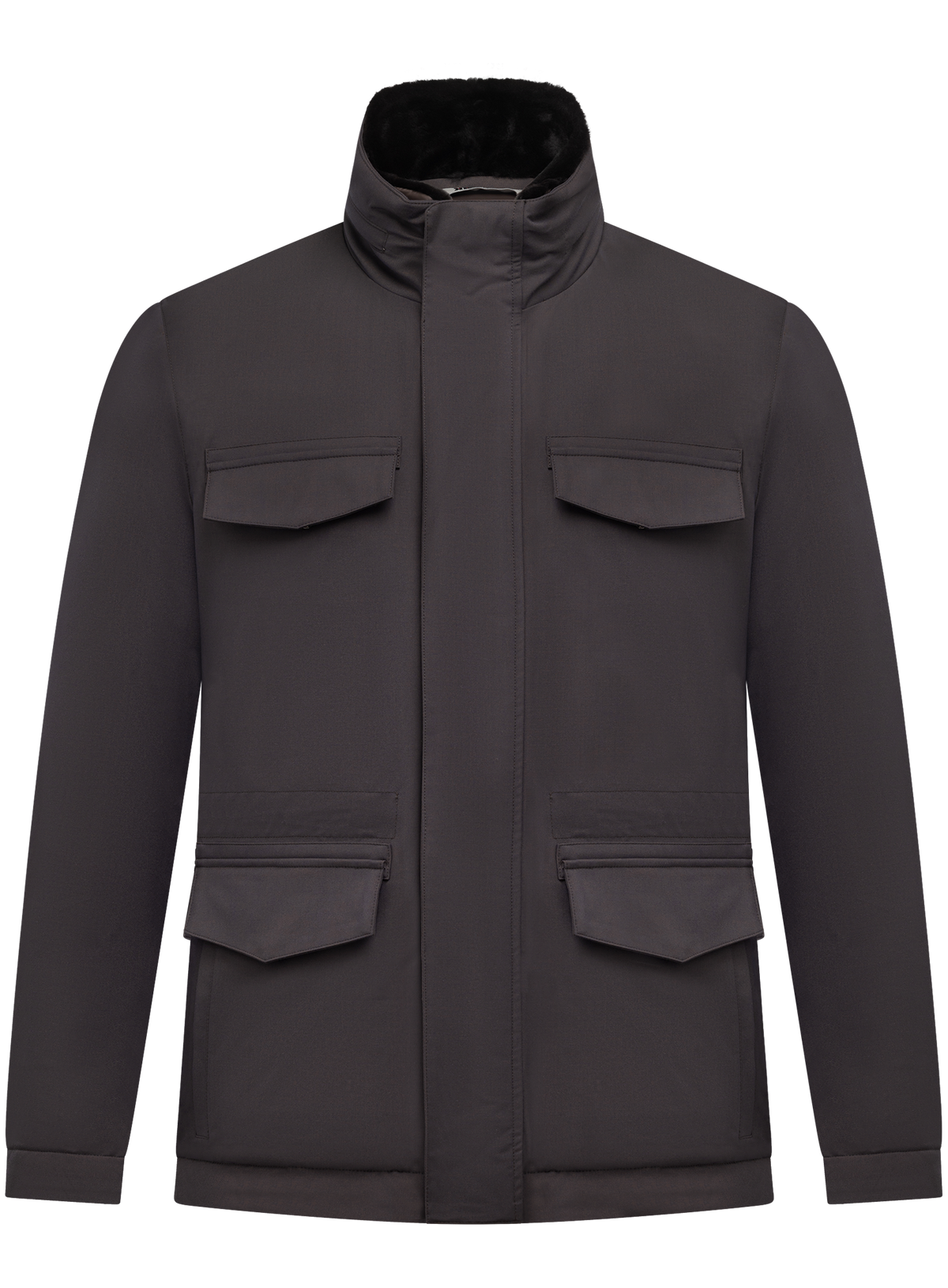 Field jacket in technische stof | Bruin