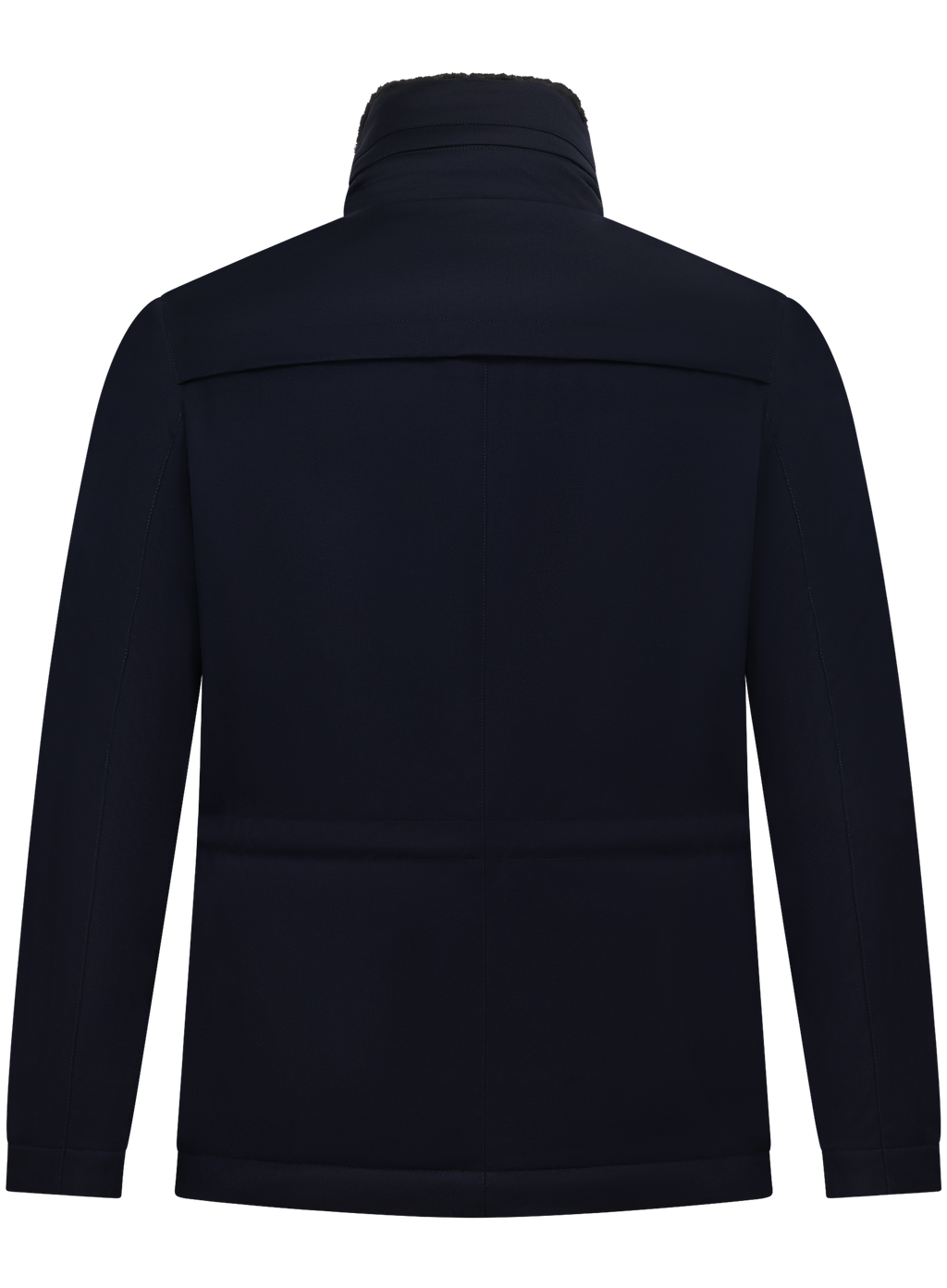 Field jacket met bontgevoerde opstaande kraag | BLUE NAVY