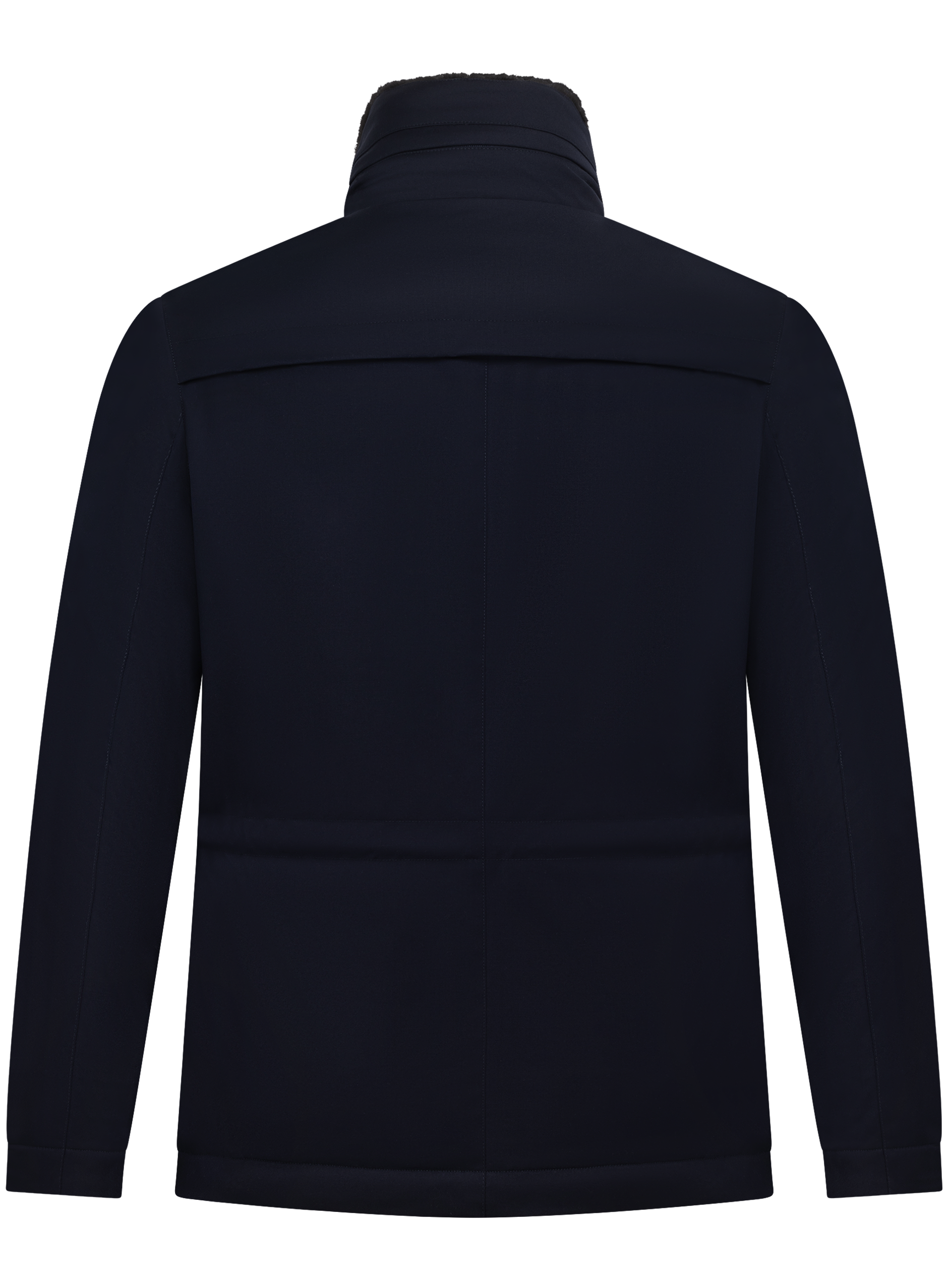 Field jacket met bontgevoerde opstaande kraag | BLUE NAVY