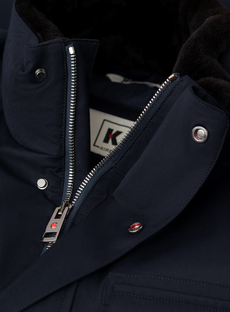 Field jacket met bontgevoerde opstaande kraag | FULL_WIDTH | BLUE NAVY