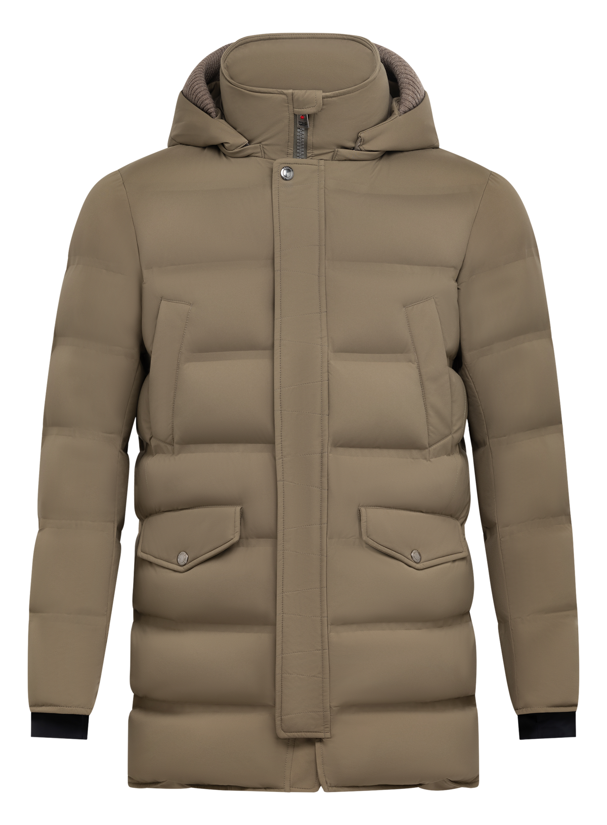 Parka in technische stof | TAUPE