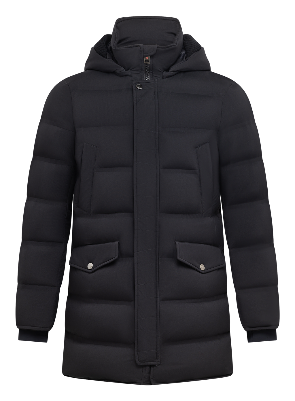 Parka in technische stof | Zwart