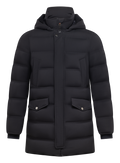 Parka in technische stof | Zwart