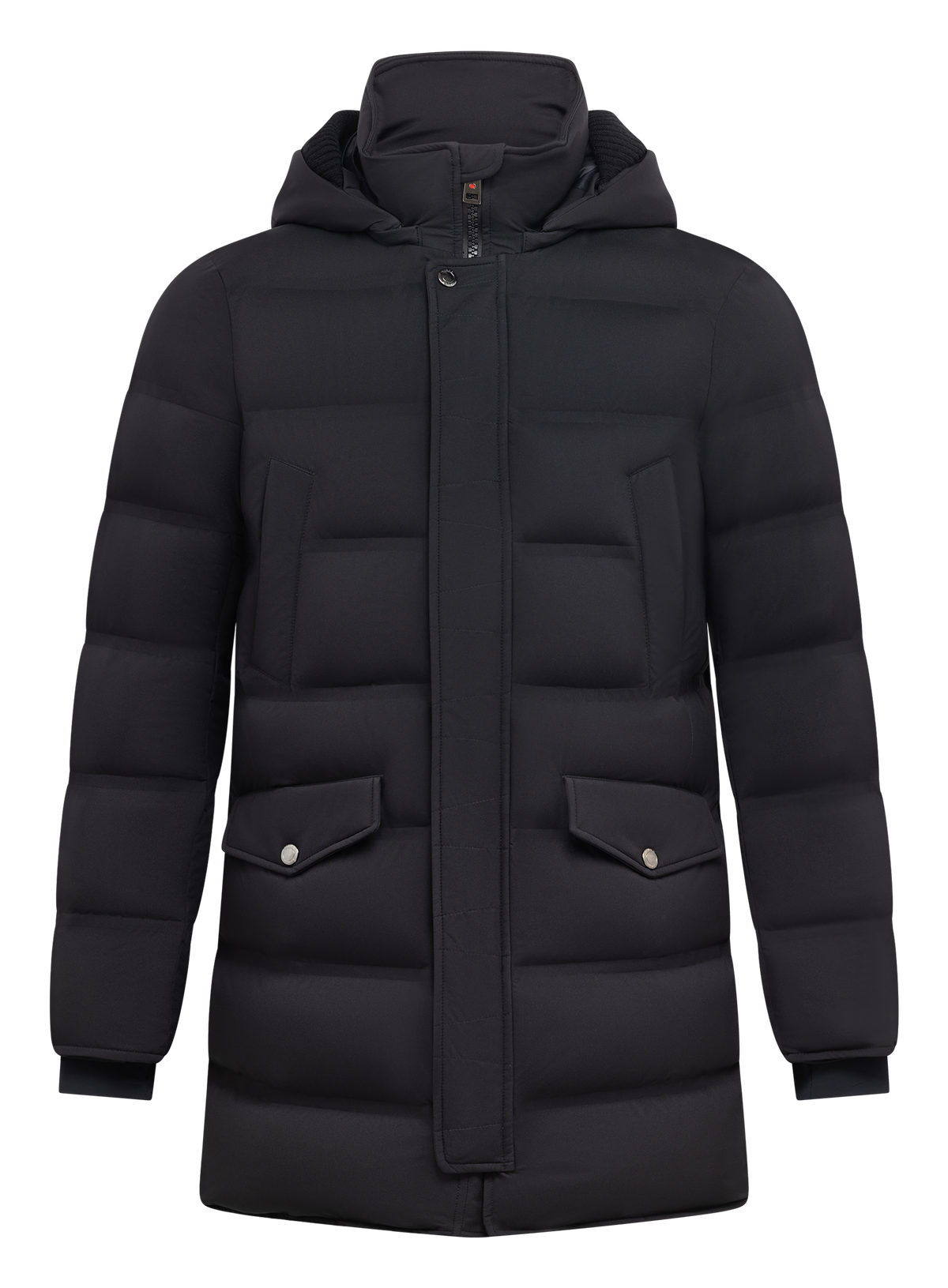 Parka in technische stof | Zwart