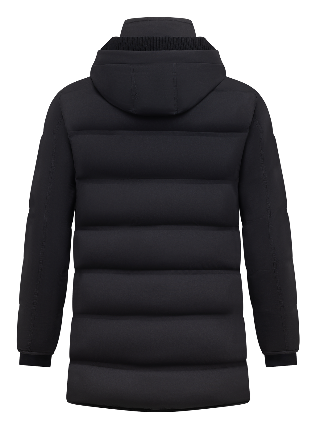 Parka in technische stof | Zwart