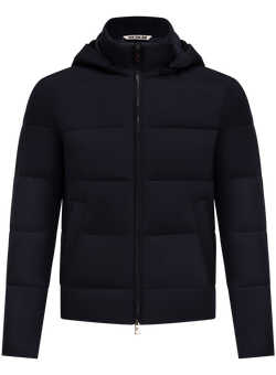 Bomber da uomo in tessuto tecnico stretch | BLUE NAVY