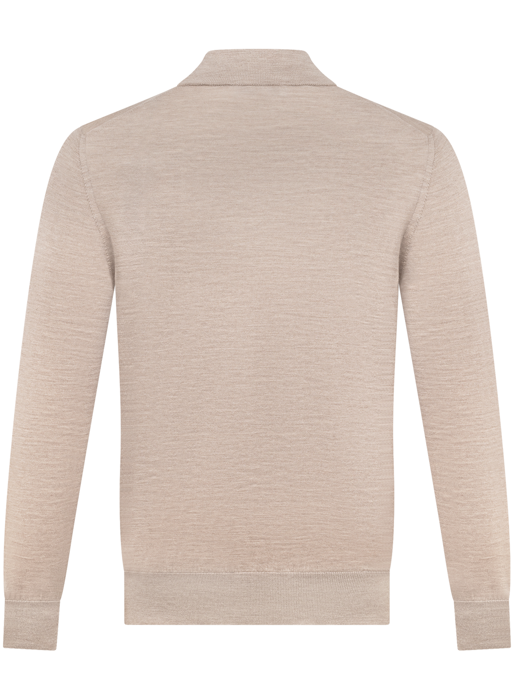 Mock neck trui in wol | TAUPE