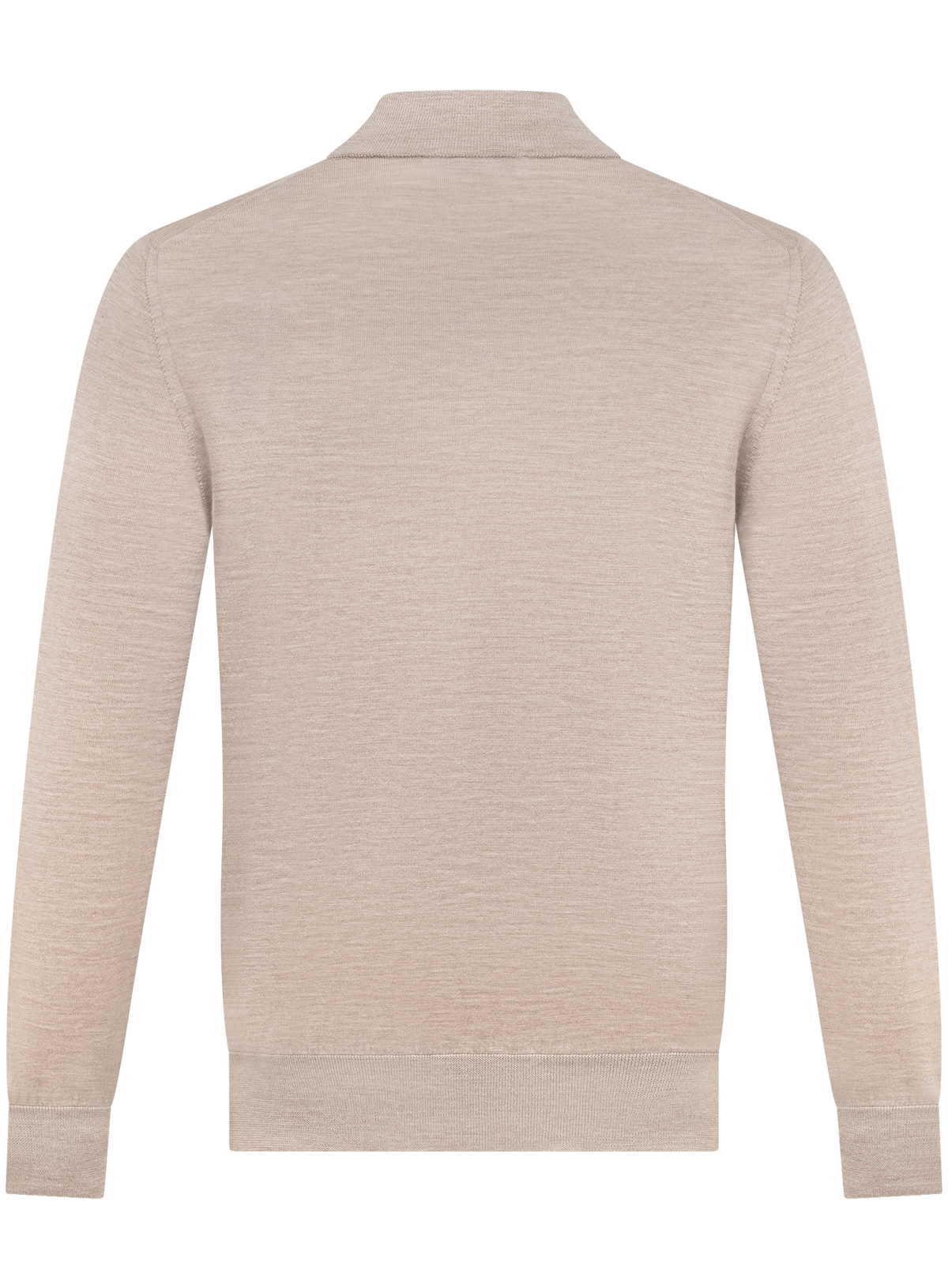 Mock neck trui in wol | TAUPE