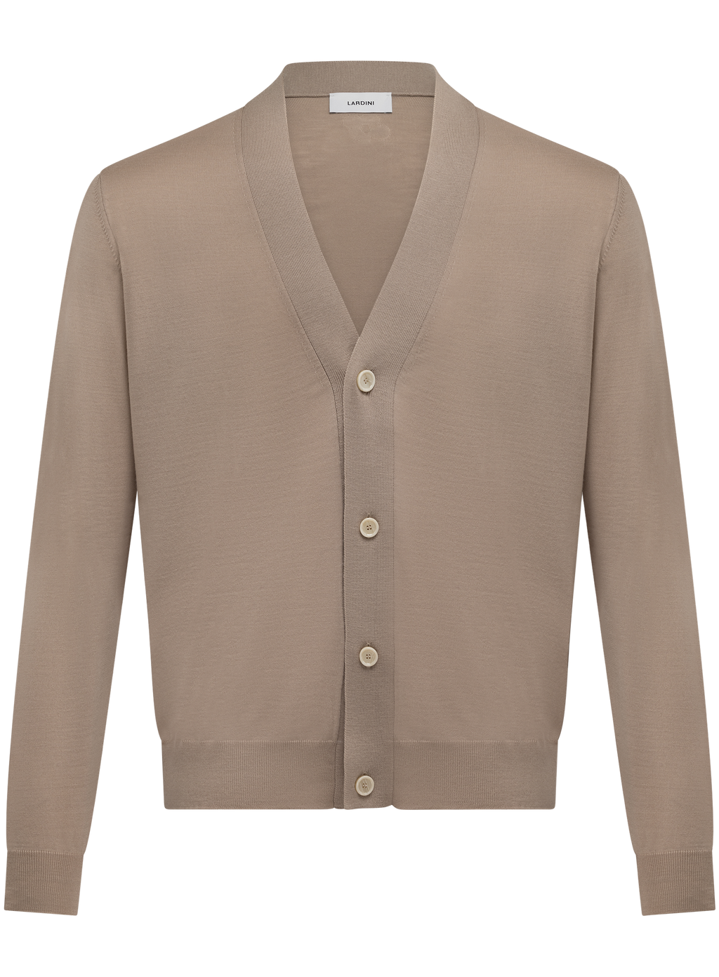 Knoopvest van scheerwol | Beige