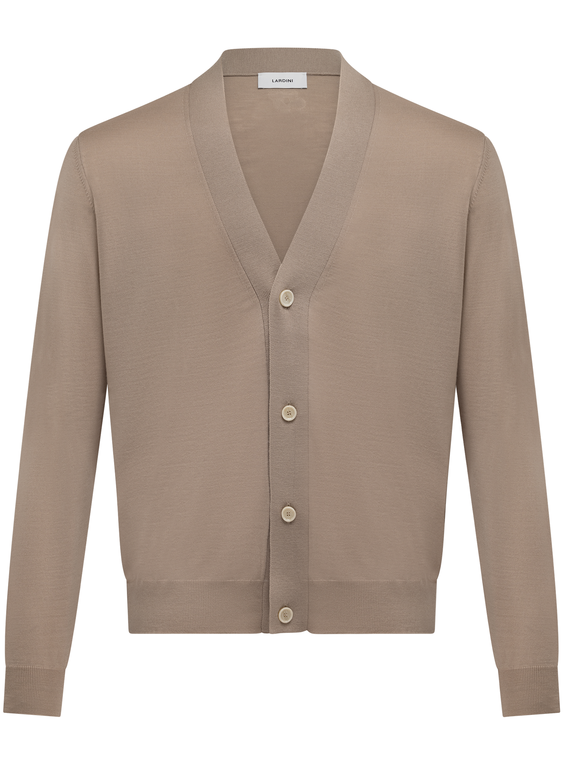 Knoopvest van scheerwol | Beige
